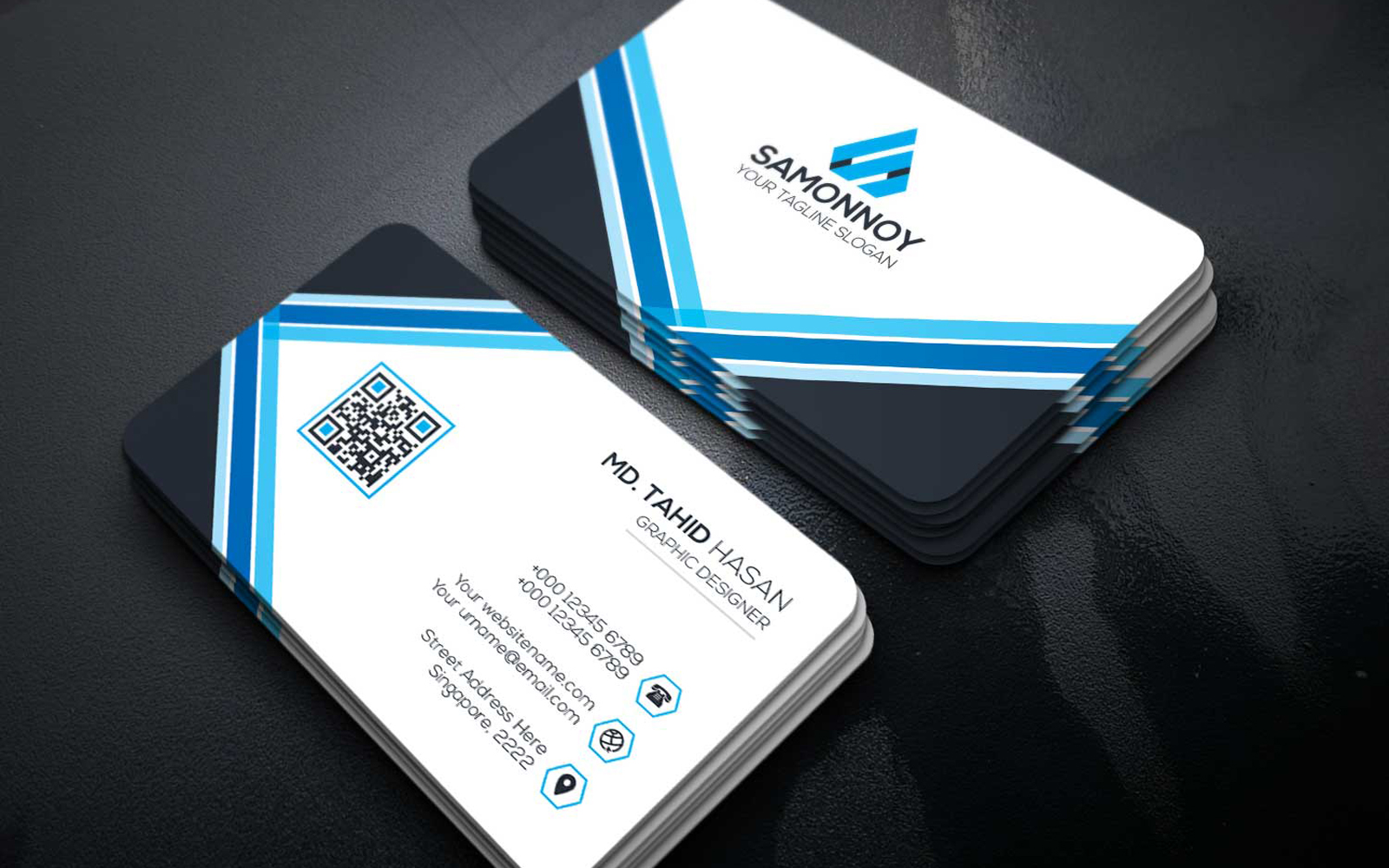 Download Фирменный стиль "Business Card - Corporate Identity Template" / Business Card - Corporate Identity Template - Фирменный стиль на тему графика print,designer,business,card,both,side,design,green,black,white,professional,modern,graphic,landscape,official,standard,creative,simple,web,logo