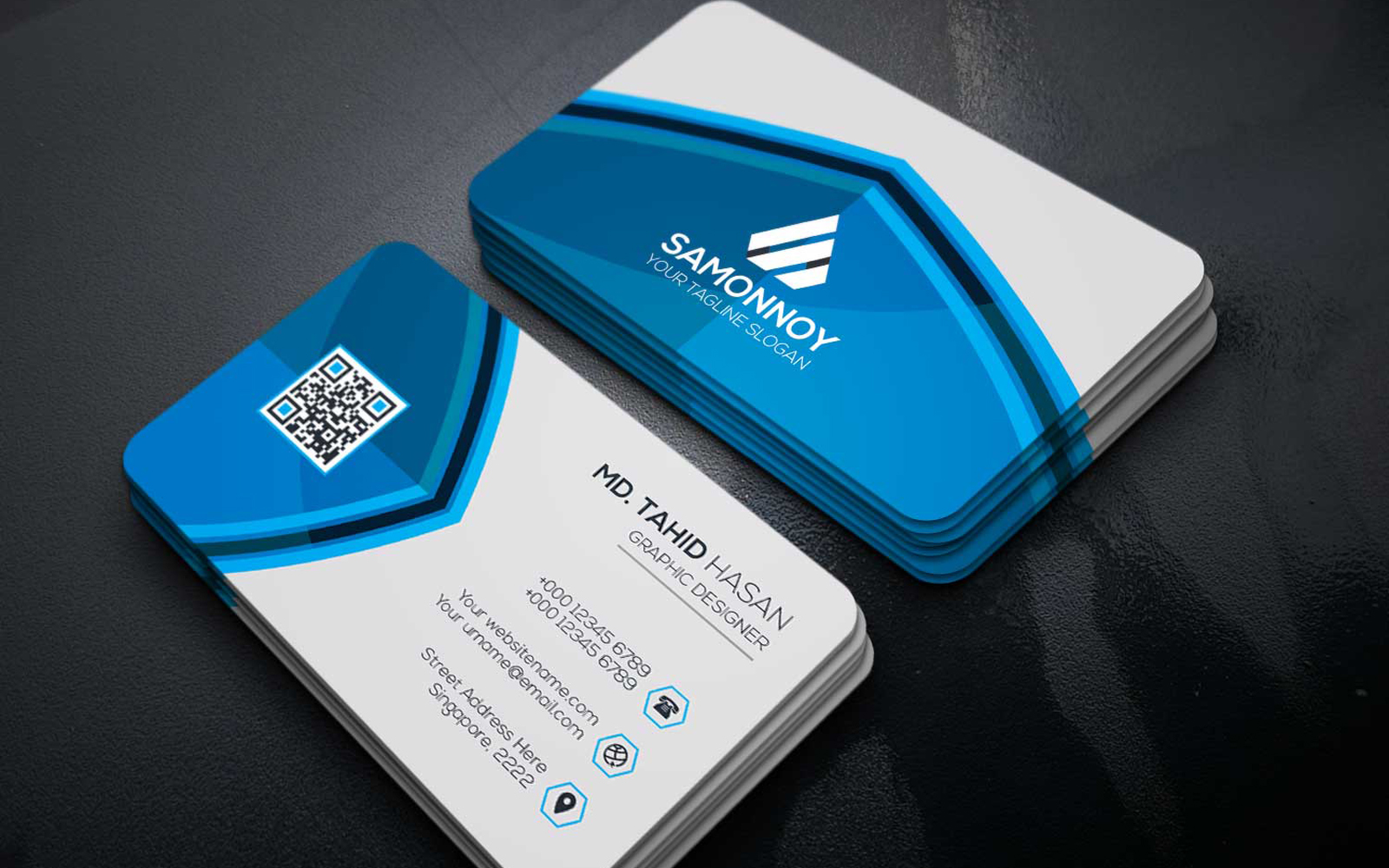 Download Фирменный стиль "Business Card - Corporate Identity Template" / Business Card - Corporate Identity Template - Фирменный стиль на тему графика print,designer,business,card,both,side,design,green,black,white,professional,modern,graphic,landscape,official,standard,creative,simple,web,logo
