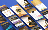 Bricks Mobile App UI Responsive PSD Theme Small Screenshot Bricks Mobile App UI PSD Template