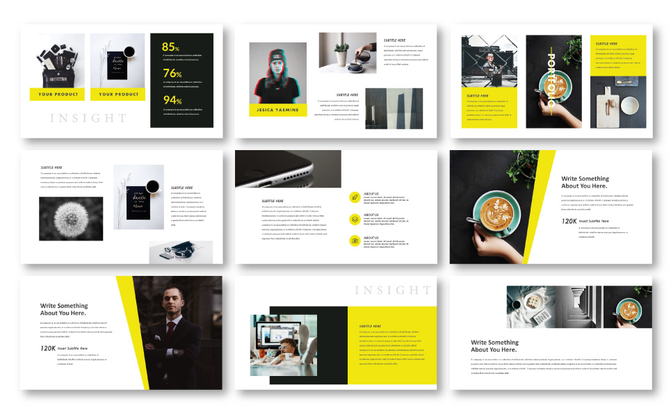 Insight Minimal Great PPT Template Small Screenshot Insight Minimal PowerPoint Template