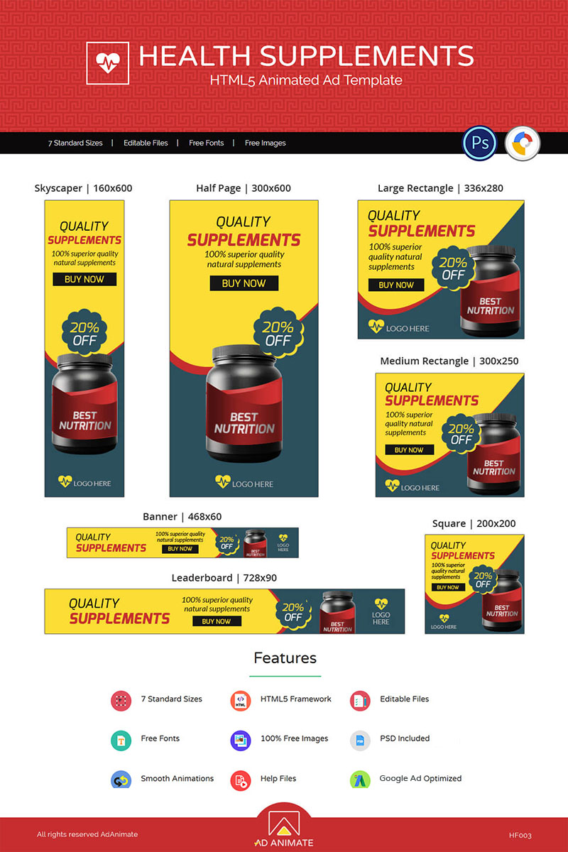 health fitness supplement animated banner 71777 supplement schedule template