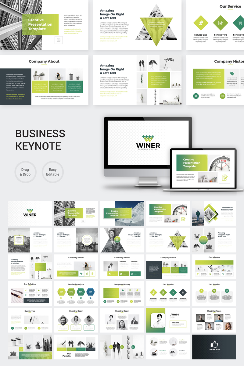 Green Creative Business Keynote Template Small Screenshot Green Creative Business Keynote Template