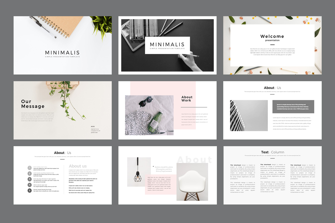 minimalis powerpoint template 77033 powerpoint replace template