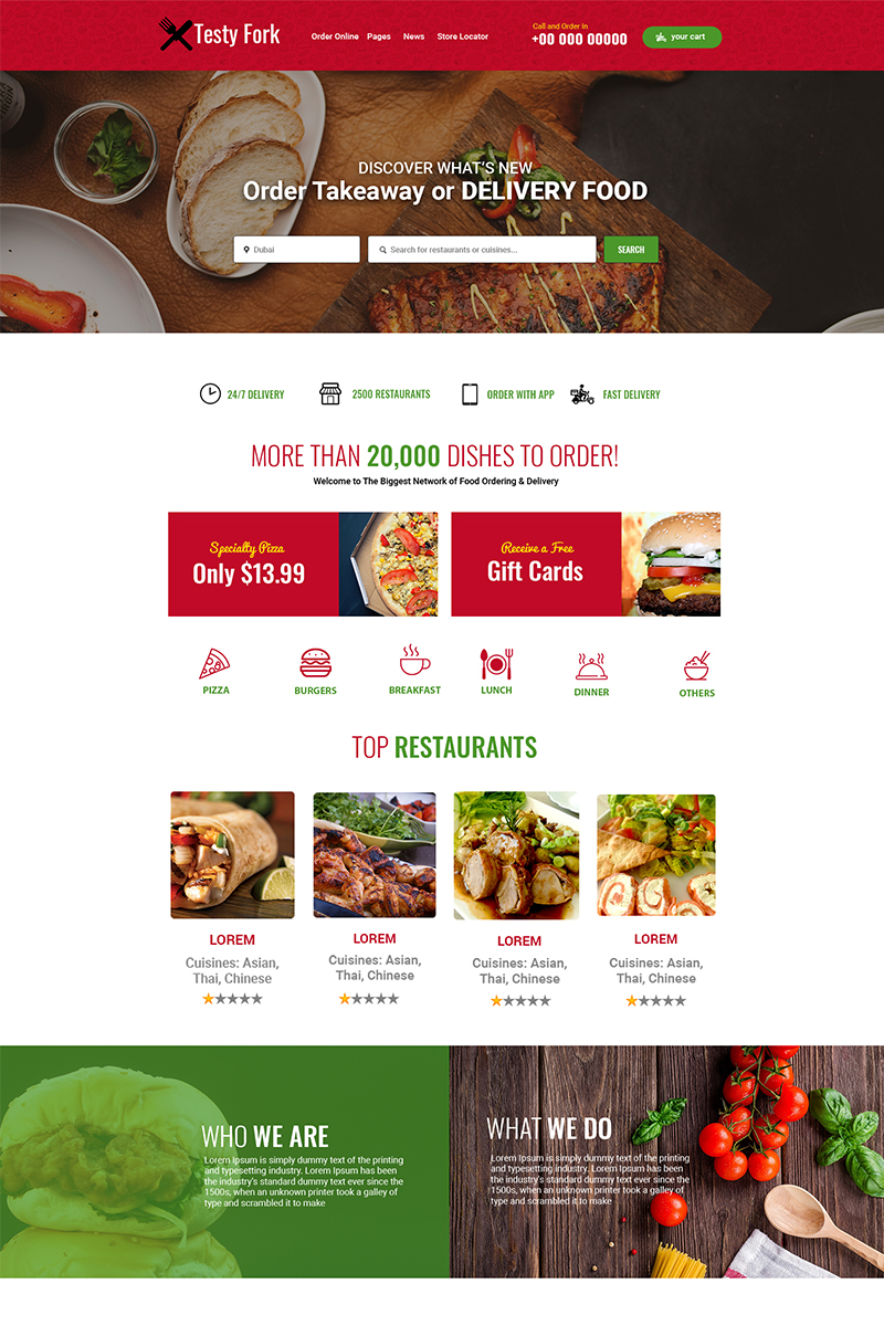 testyfork multipurpose restaurant psd template 75753