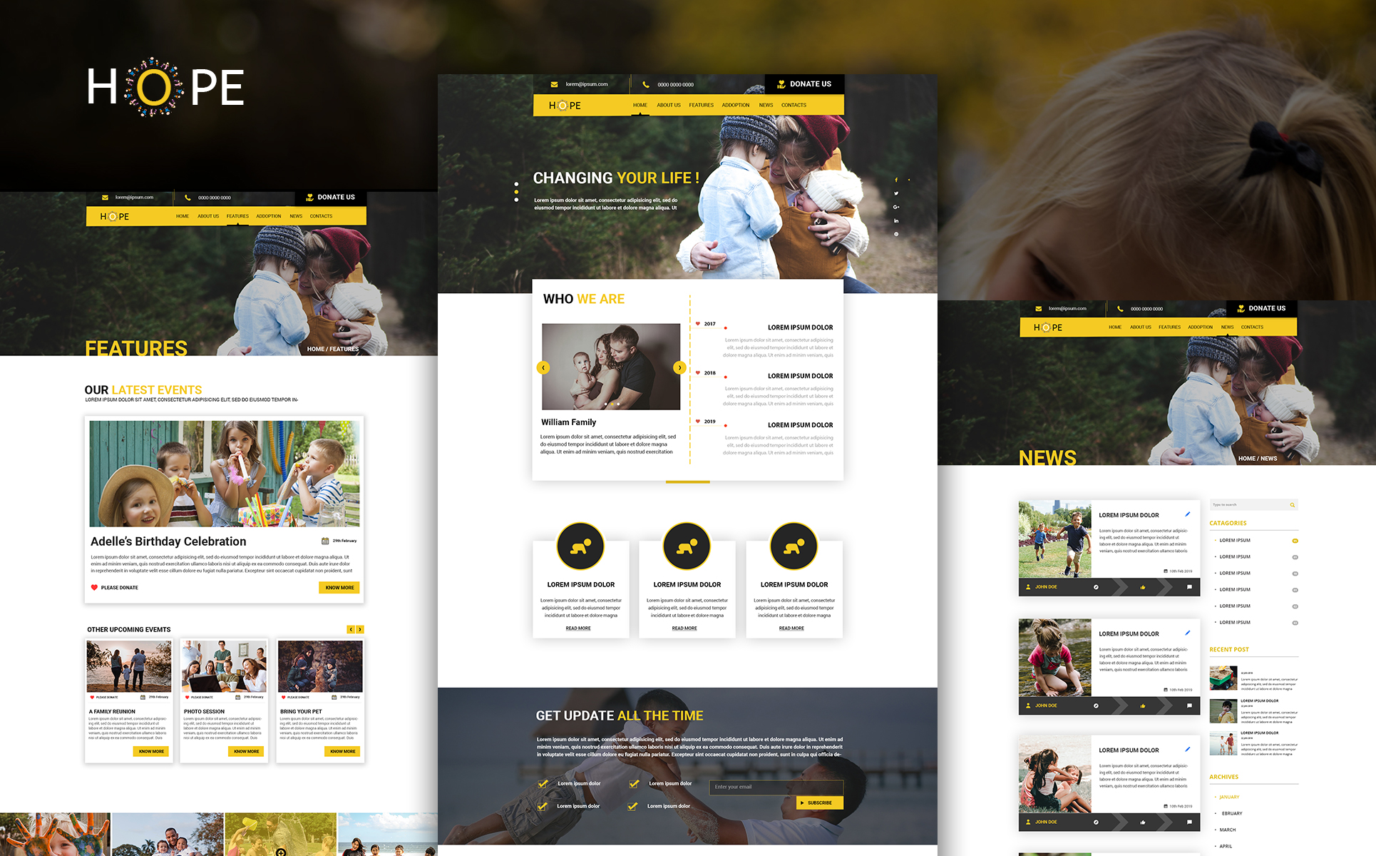 Hope Template PSD Screenshot piccolo Template PSD #77638 "Hope"