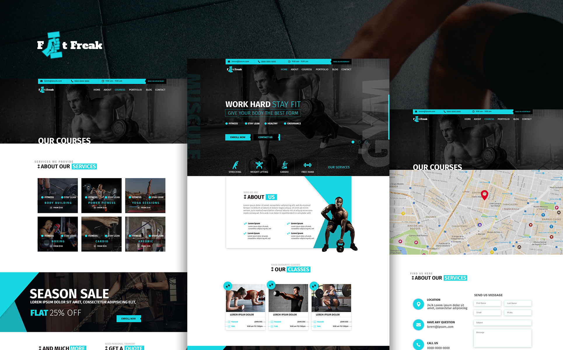 FitFreak Bootstrap PSD Template Small Screenshot FitFreak PSD Template