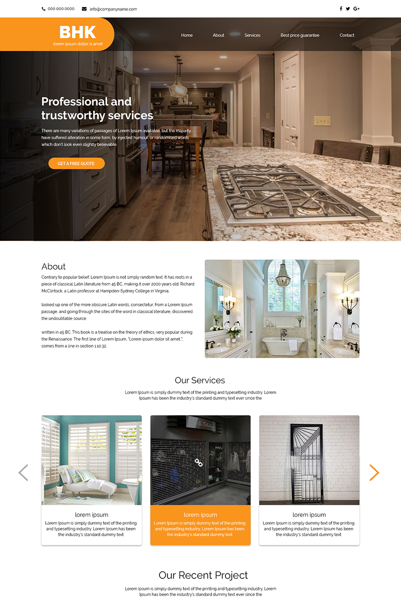 BHK - Multipurpose Remodeling PSD Template Big Screenshot BHK - Multipurpose Remodeling PSD Template New Screenshots BIG
