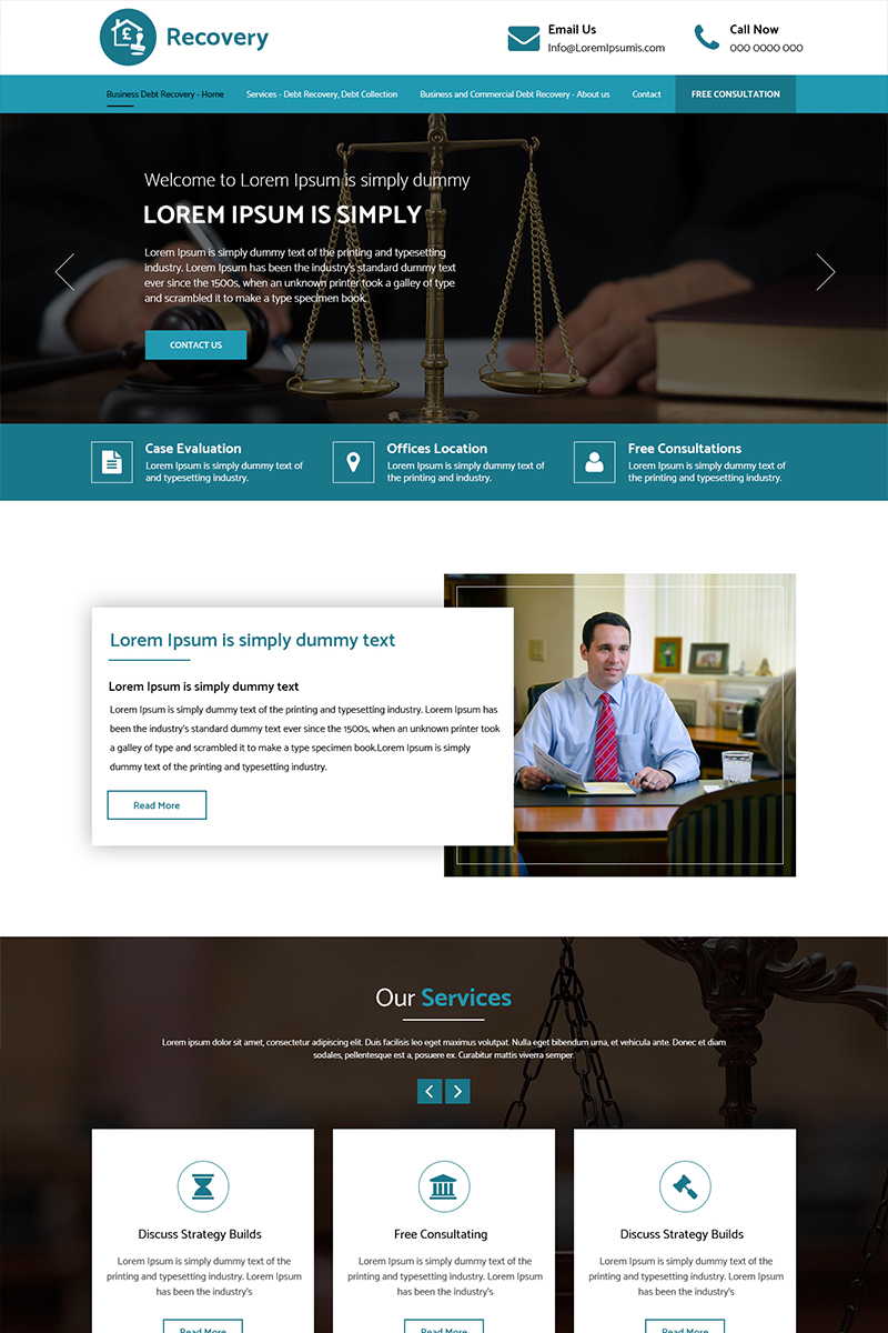 Recovery - Multipurpose Business PSD Sablon Nagy méretű képernyőkép Recovery - Multipurpose Business PSD sablon New Screenshots BIG