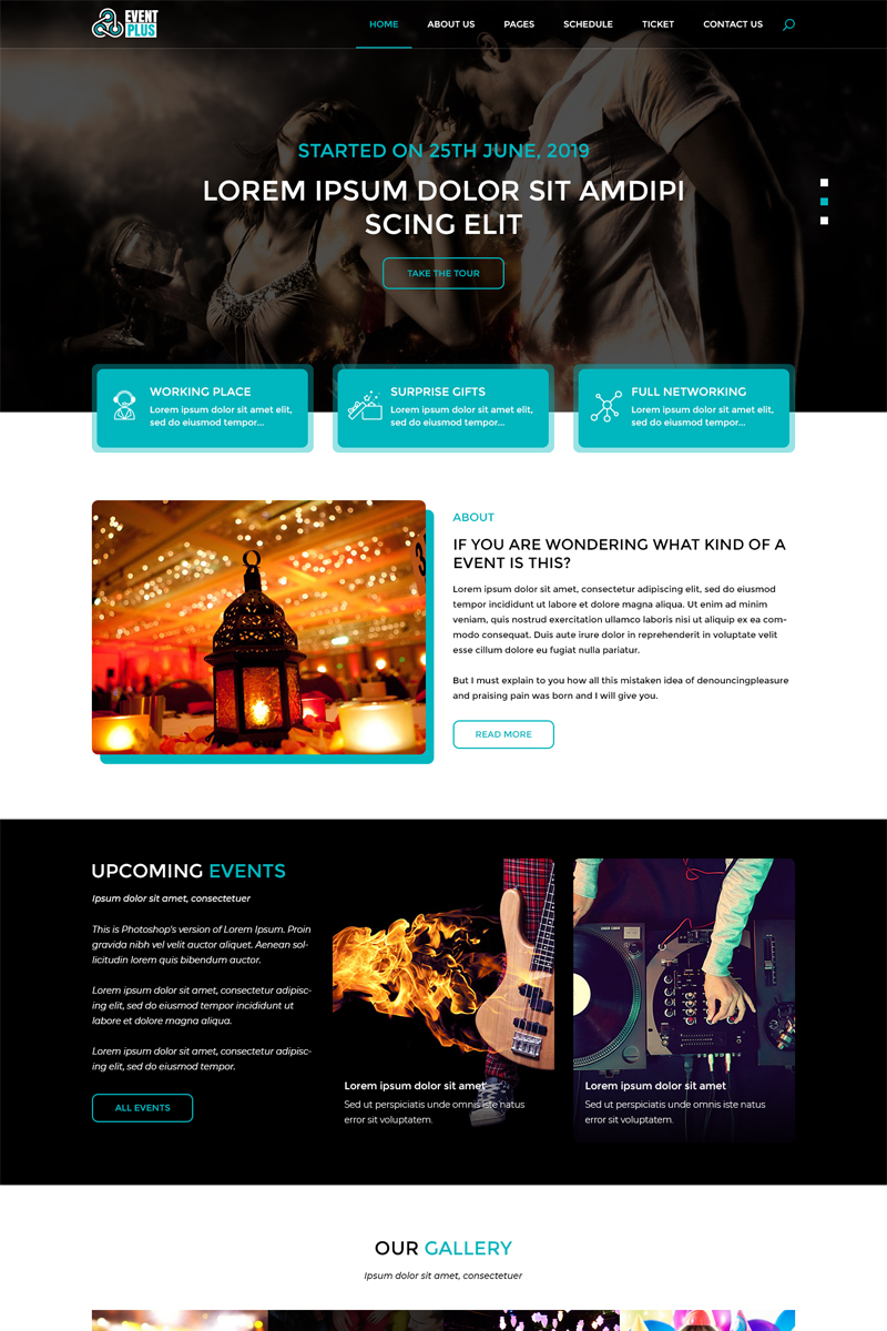 Eventplus - Event Management Szablon PSD Duży zrzut ekranu Szablon PSD Eventplus - Event Management #80871 New Screenshots BIG