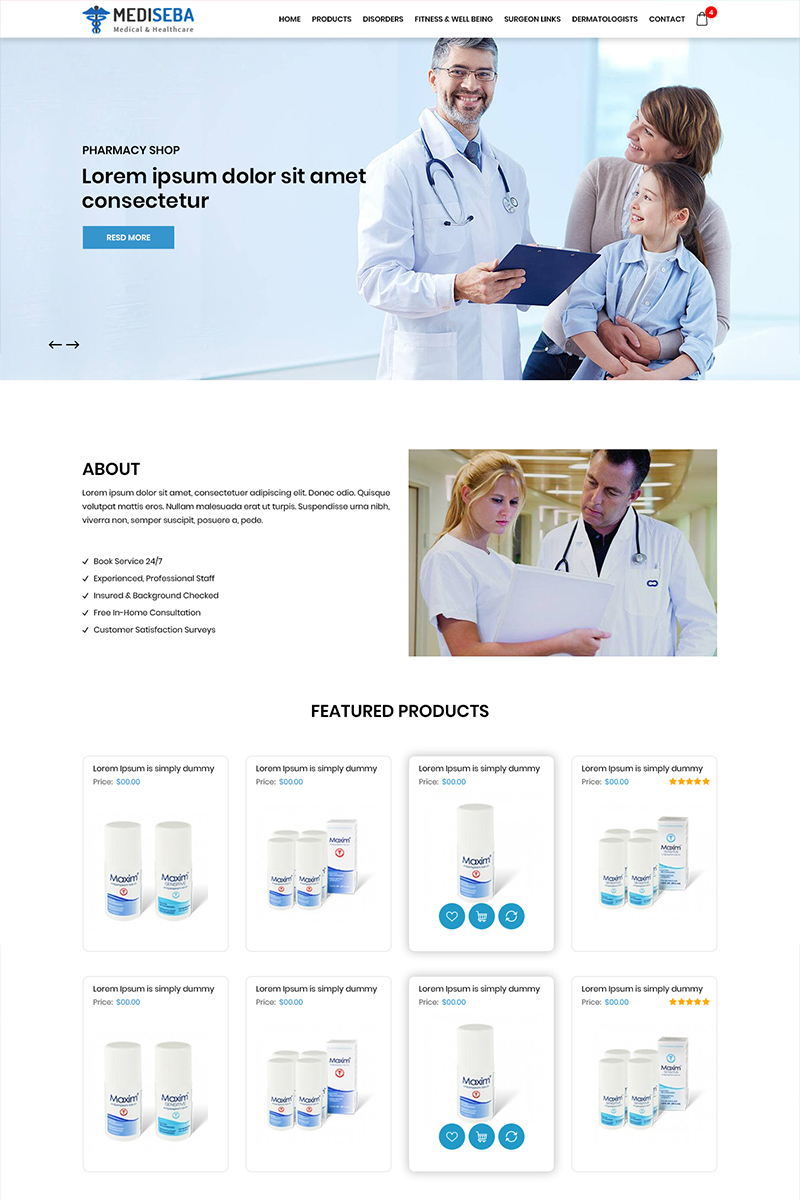Mediseba - Medical PSD Template Big Screenshot Mediseba - Medical PSD Template New Screenshots BIG