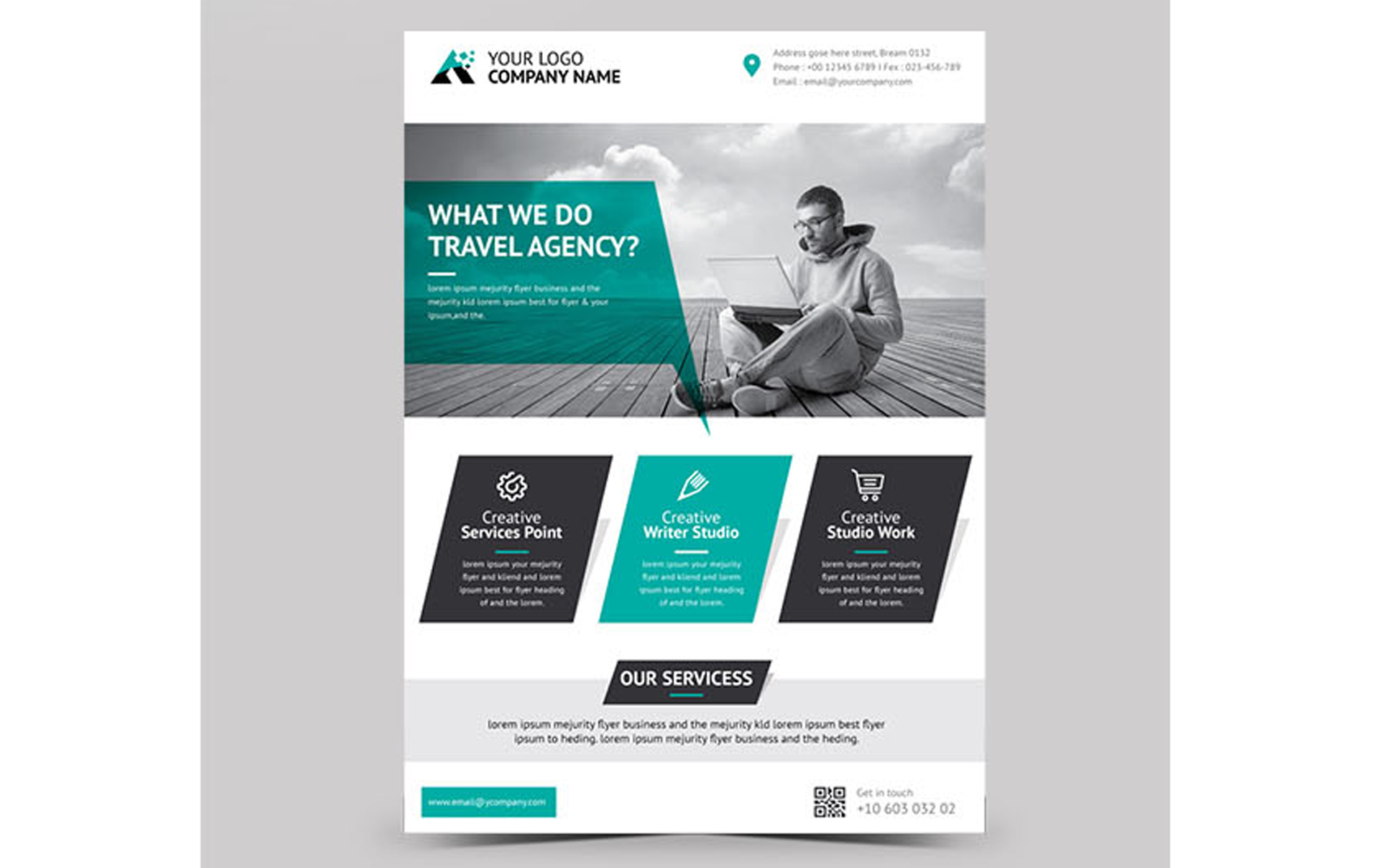 Download Фирменный стиль "Business Flyer - Corporate Identity Template" / Business Flyer - Corporate Identity Template - Фирменный стиль на тему графика business,corporate,editable text,event,flyer,minimalist,promotion,sale,simple