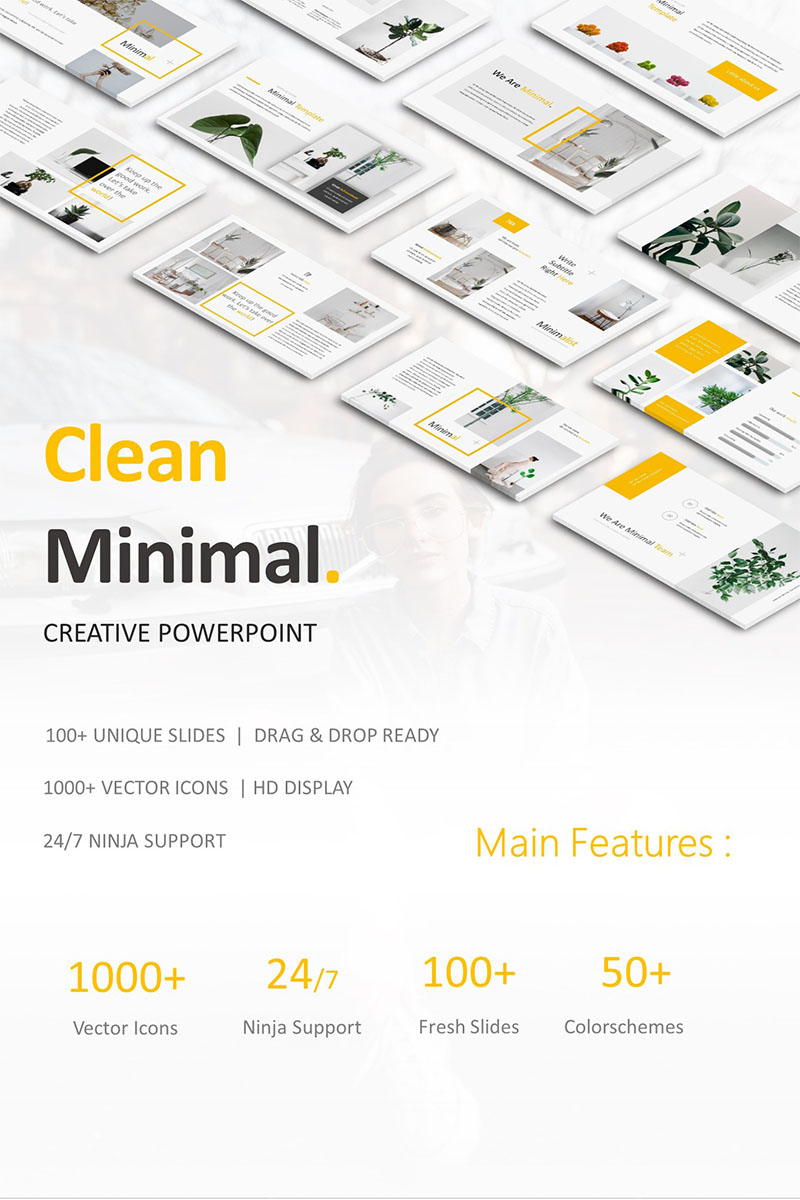 Clean Minimal Amazing PPTX Theme Small Screenshot Clean Minimal PowerPoint Template