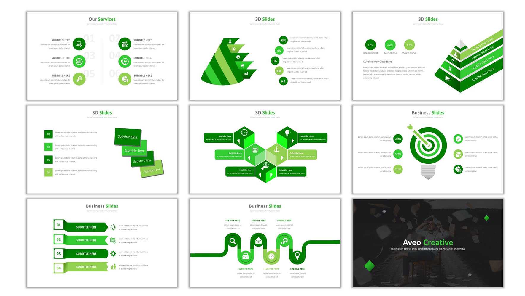 Aveo - Responsive Tema PowerPoint Screenshot piccolo Tema PowerPoint Responsive #76662 "Aveo -"