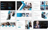 Blue Tech Plantilla PowerPoint Captura de Pantalla Pequeña Plantilla PowerPoint para Sitio de Gráficos