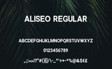 Aliseo Font Family - Sans Serif Font šablona Malý screenshot Font "Aliseo Font Family - Sans Serif"