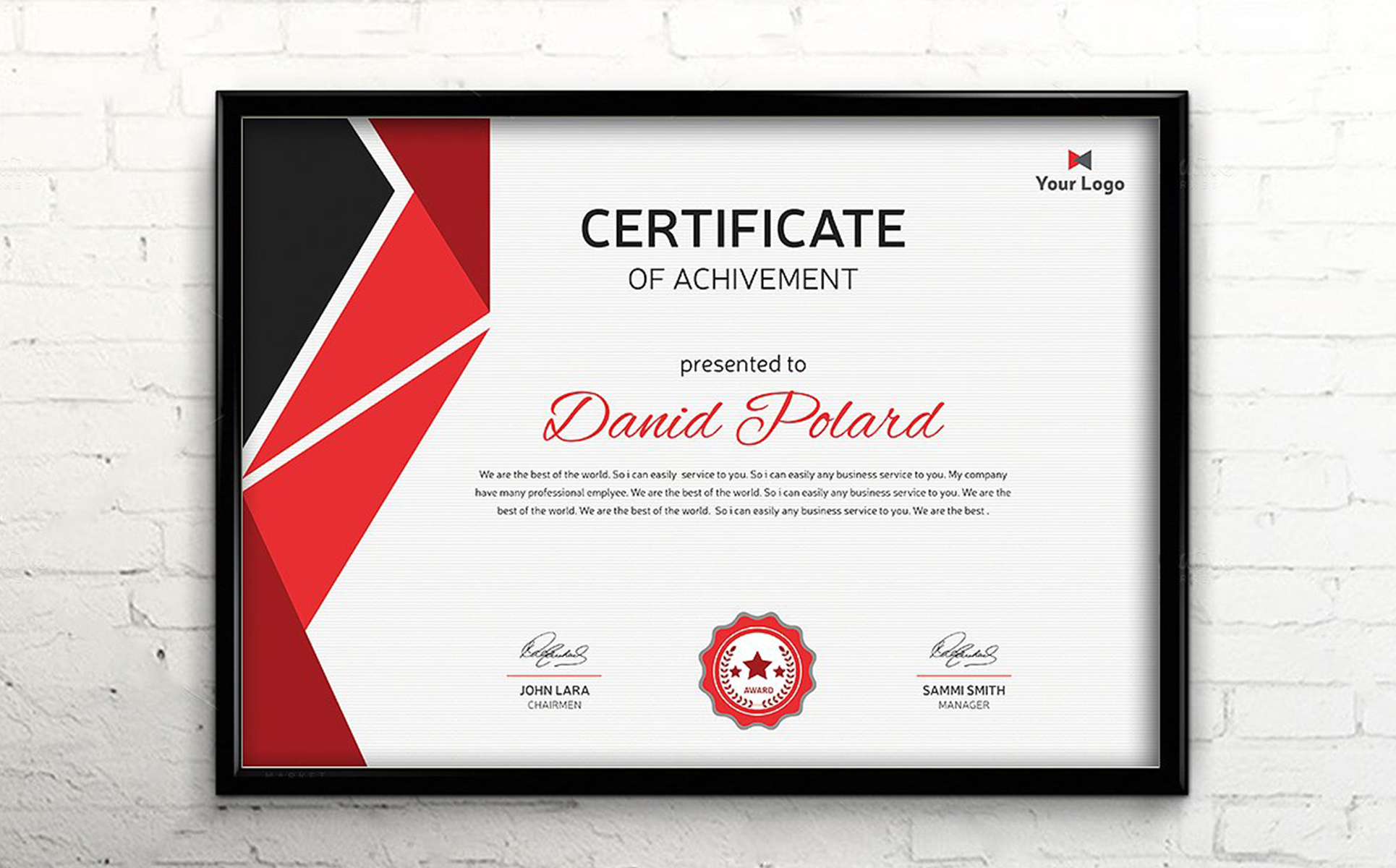 Download Шаблон сертификата "Modern Polygonal Certificate Template" / Modern Polygonal Certificate Template - Шаблон сертификата на тему графика a4,achievement,awarded,business,card,certificate,clen,cmyk,colorful,cool,exclusive,multipurpose,new,personal,print,ready,psd,recognition,training