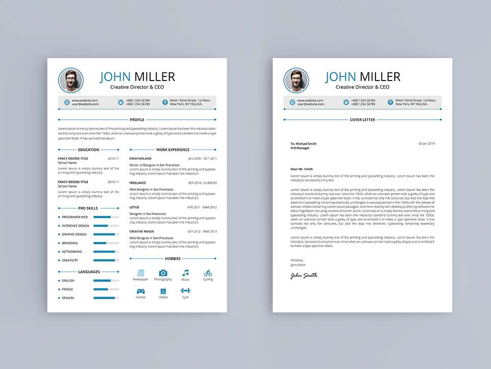 John Miller - Resume Theme Small Screenshot John Miller - Resume Template