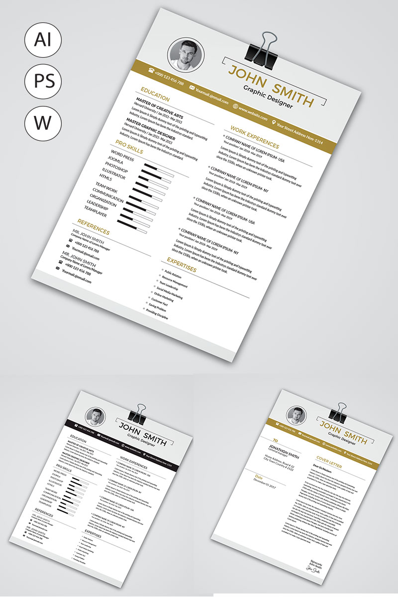 John Smith Premium Resume Theme Small Screenshot John Smith Resume Template