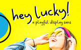 Hey Lucky! Displays Sans Lettertype template Klein Screenshot "Hey Lucky! Displays Sans" Lettertype