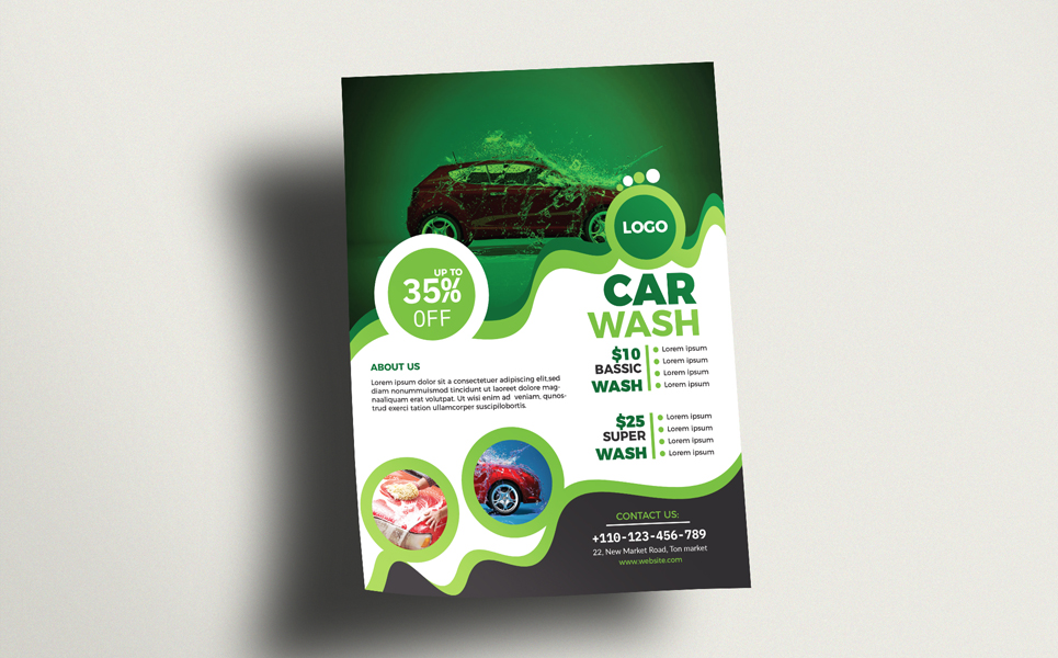 Download Фирменный стиль "Car Wash Flyers (Editable) - Corporate Identity Template" / Car Wash Flyers (Editable) - Corporate Identity Template - Фирменный стиль advertising,auto clean,auto detailing,business,car,car care,car cleaning,car polish,car wash,car wax,care,carwash,corporate,design,equipment,flyer,foam,leaflet,maintenance,promotion
