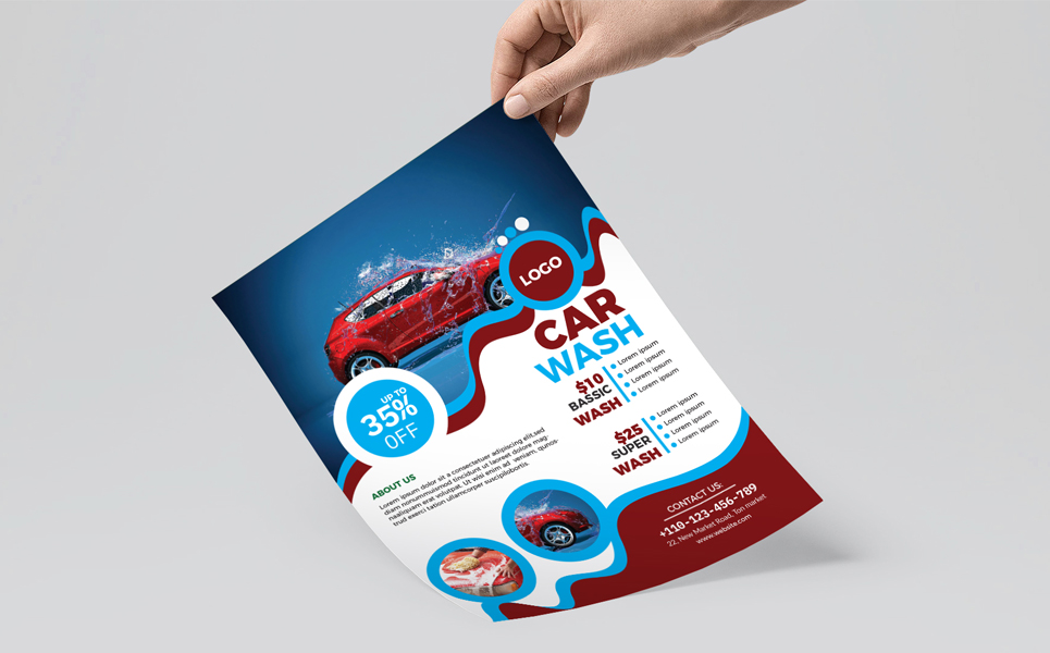 Download Фирменный стиль "Car Wash Flyers (Editable) - Corporate Identity Template" / Car Wash Flyers (Editable) - Corporate Identity Template - Фирменный стиль advertising,auto clean,auto detailing,business,car,car care,car cleaning,car polish,car wash,car wax,care,carwash,corporate,design,equipment,flyer,foam,leaflet,maintenance,promotion
