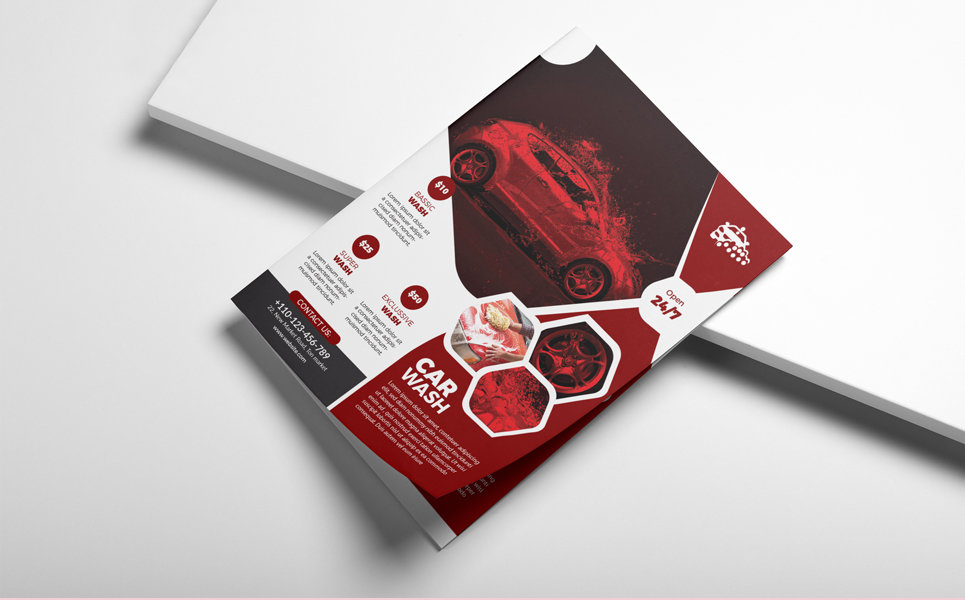 Download Фирменный стиль "Car Wash Flyers (Editable) - Corporate Identity Template" / Car Wash Flyers (Editable) - Corporate Identity Template - Фирменный стиль advertising,auto clean,auto detailing,business,car,car care,car cleaning,car polish,car wash,car wax,care,carwash,corporate,design,equipment,flyer,foam,leaflet,maintenance,promotion
