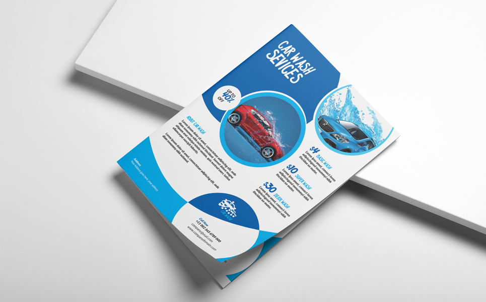 Download Фирменный стиль "Car Wash Flyer (Editable) - Corporate Identity Template" / Car Wash Flyer (Editable) - Corporate Identity Template - Фирменный стиль advertising,auto clean,auto detailing,business,car,car care,car cleaning,car polish,car wash,car wax,care,carwash,corporate,design,equipment,flyer,foam,leaflet,maintenance,promotion