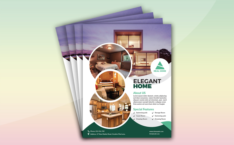 Download Фирменный стиль "Real Estate Flyer (Editable) - Corporate Identity Template" / Real Estate Flyer (Editable) - Corporate Identity Template - Фирменный стиль advertisement,advertising,agency,agent,broker,commercial,flyer,home,house,leaflet,lease,loan,magazine,marketing,mortgage,negotiator,newspaper,open house,poster,professional