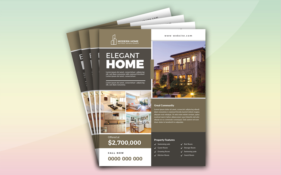 Download Фирменный стиль "Real Estate Flyer (Editable) - Corporate Identity Template" / Real Estate Flyer (Editable) - Corporate Identity Template - Фирменный стиль advertisement,advertising,agency,agent,broker,commercial,flyer,home,house,leaflet,lease,loan,magazine,marketing,mortgage,negotiator,newspaper,open house,poster,professional