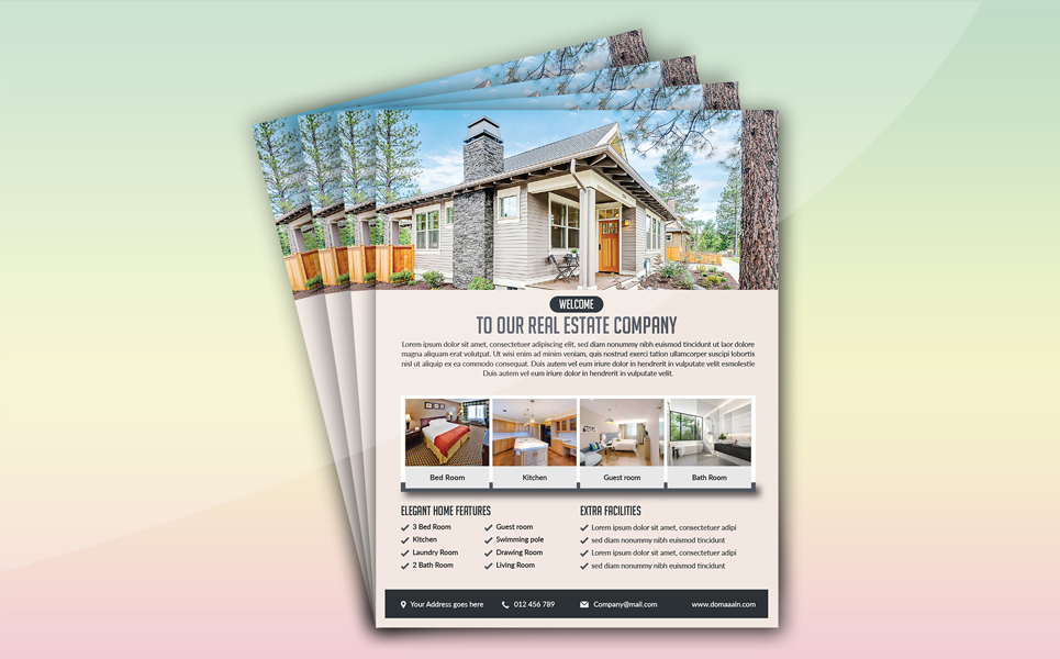 Download Фирменный стиль "Real Estate Flyer (Editable) - Corporate Identity Template" / Real Estate Flyer (Editable) - Corporate Identity Template - Фирменный стиль advertisement,advertising,agency,agent,broker,commercial,flyer,home,house,leaflet,lease,loan,magazine,marketing,mortgage,negotiator,newspaper,open house,poster,professional