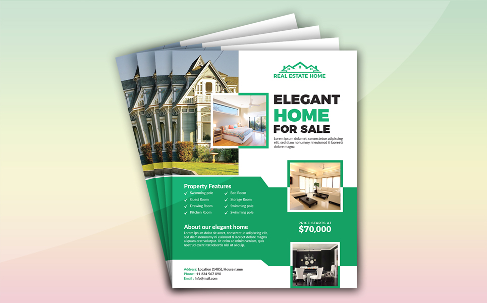 Download Фирменный стиль "Real Estate Flyer (Editable) - Corporate Identity Template" / Real Estate Flyer (Editable) - Corporate Identity Template - Фирменный стиль advertisement,advertising,agency,agent,broker,commercial,flyer,home,house,leaflet,lease,loan,magazine,marketing,mortgage,negotiator,newspaper,open house,poster,professional