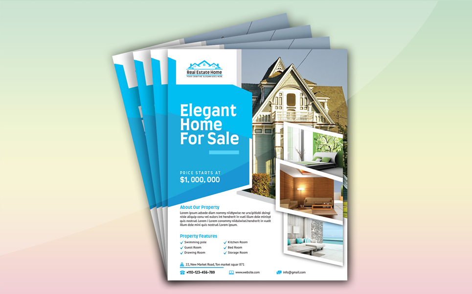 Download Фирменный стиль "Real Estate Flyer (Editable) - Corporate Identity Template" / Real Estate Flyer (Editable) - Corporate Identity Template - Фирменный стиль advertisement,advertising,agency,agent,broker,commercial,flyer,home,house,leaflet,lease,loan,magazine,marketing,mortgage,negotiator,newspaper,open house,poster,professional