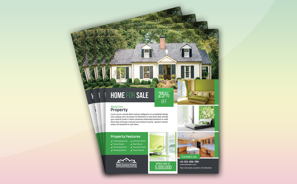 Download Фирменный стиль "Real Estate Flyer (Editable) - Corporate Identity Template" / Real Estate Flyer (Editable) - Corporate Identity Template - Фирменный стиль advertisement,advertising,agency,agent,broker,commercial,flyer,home,house,leaflet,lease,loan,magazine,marketing,mortgage,negotiator,newspaper,open house,poster,professional