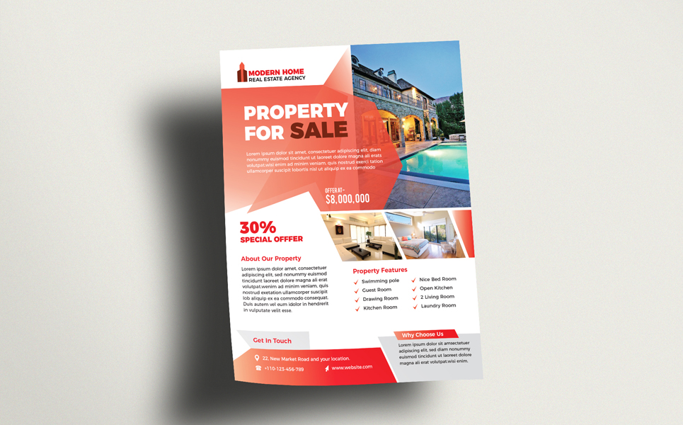 Download Фирменный стиль "Real Estate Flyer (Editable) - Corporate Identity Template" / Real Estate Flyer (Editable) - Corporate Identity Template - Фирменный стиль advertisement,advertising,agency,agent,broker,commercial,flyer,home,house,leaflet,lease,loan,magazine,marketing,mortgage,negotiator,newspaper,open house,poster,professional