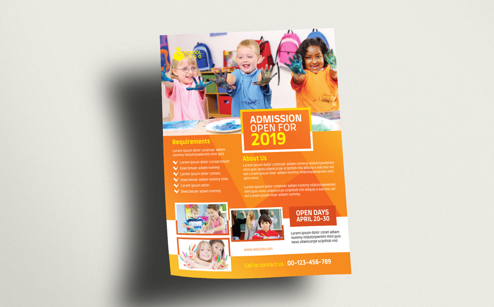 Download Фирменный стиль "School Flyer (Editable) - Corporate Identity Template" / School Flyer (Editable) - Corporate Identity Template - Фирменный стиль activity,child,children,class,college,curriculum,education,future,grafilker,hobby,intelligence,junior,kid,kindergarten