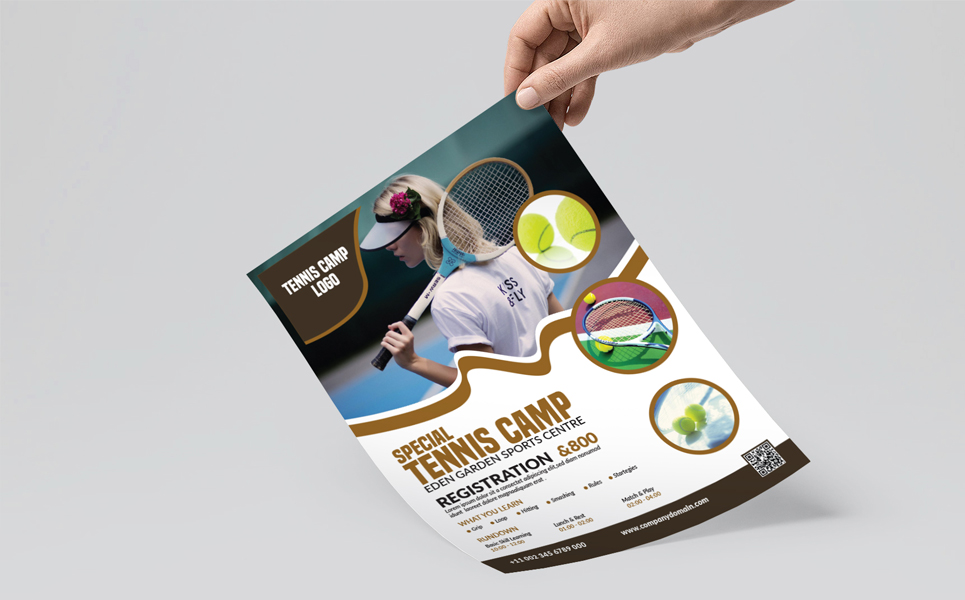 Download Фирменный стиль "Tennis Camp Flyer (Editable) - Corporate Identity Template" / Tennis Camp Flyer (Editable) - Corporate Identity Template - Фирменный стиль a4,community,flyer,leaflet,sport,sport flyer,template,tennis,tennis camp,tennis club,tennis competition,tennis cup,tennis outdoor,tennis training,tennis trophy,tournament