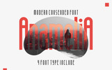 Anamelia Schriftart Vorlage Kleiner Screenshot Schriftart namens "Anamelia"