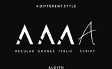 Aldith Schriftart Vorlage Kleiner Screenshot Schriftart namens "Aldith"