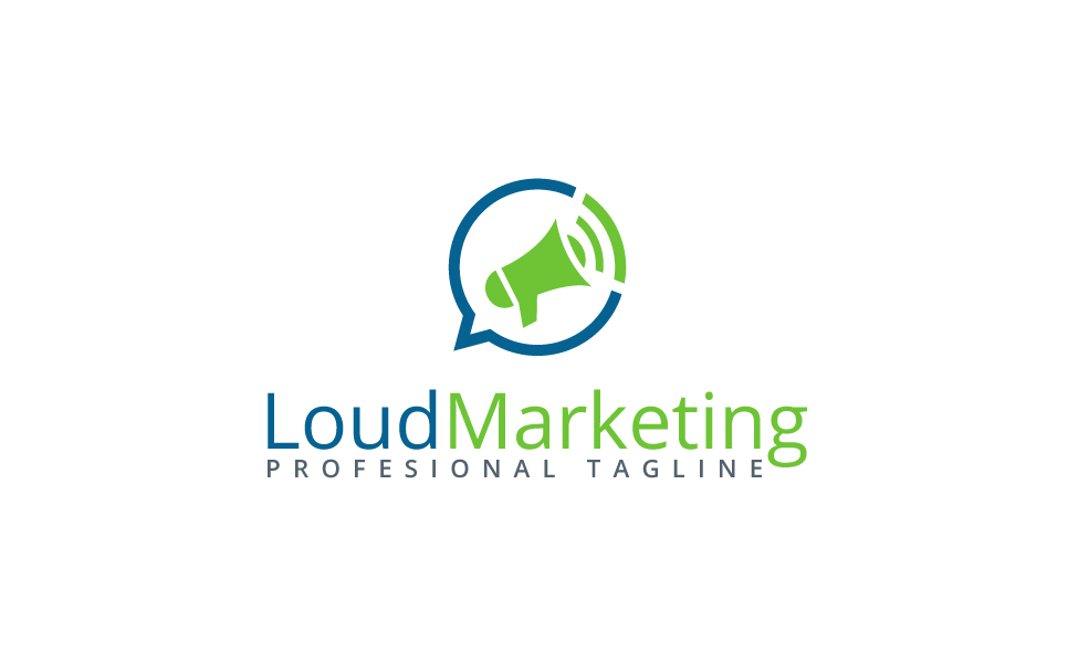 Download Шаблон логотипа "Loud Marketing Logo Template" / Loud Marketing Logo Template - Шаблон логотипа на тему графика finance accounting web seo marketing management media analytic consulting economy internet insurance loan grow business rate simple profit investment sales
