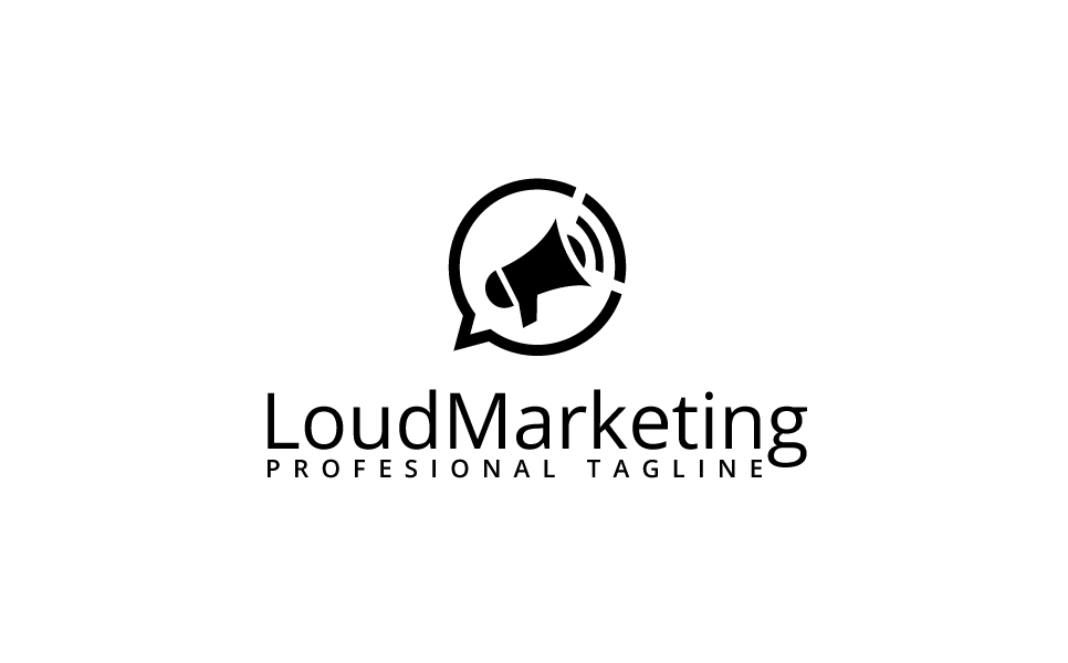 Download Шаблон логотипа "Loud Marketing Logo Template" / Loud Marketing Logo Template - Шаблон логотипа на тему графика finance accounting web seo marketing management media analytic consulting economy internet insurance loan grow business rate simple profit investment sales