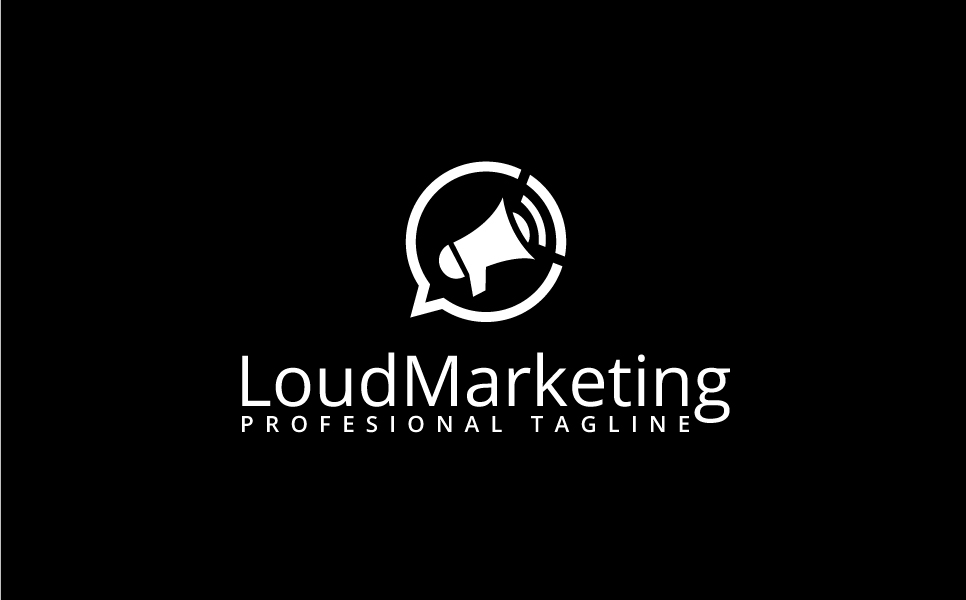 Download Шаблон логотипа "Loud Marketing Logo Template" / Loud Marketing Logo Template - Шаблон логотипа на тему графика finance accounting web seo marketing management media analytic consulting economy internet insurance loan grow business rate simple profit investment sales