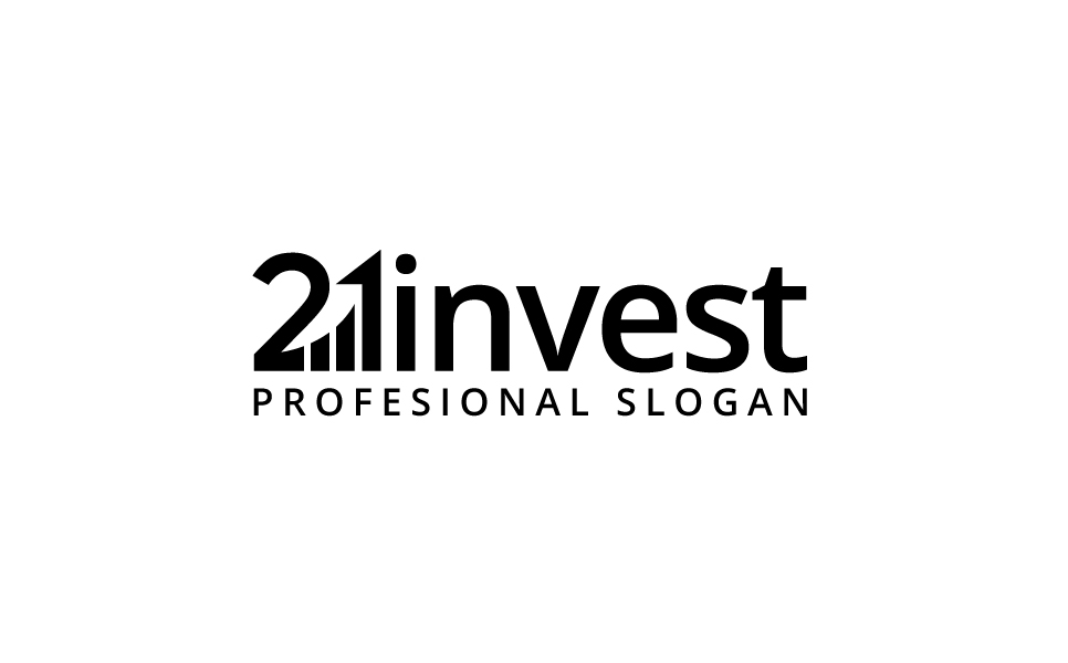 Download Шаблон логотипа "21invest Logo Template" / 21invest Logo Template - Шаблон логотипа на тему графика finance accounting web seo marketing management media analytic consulting economy global internet insurance loan grow business rate simple profit investment