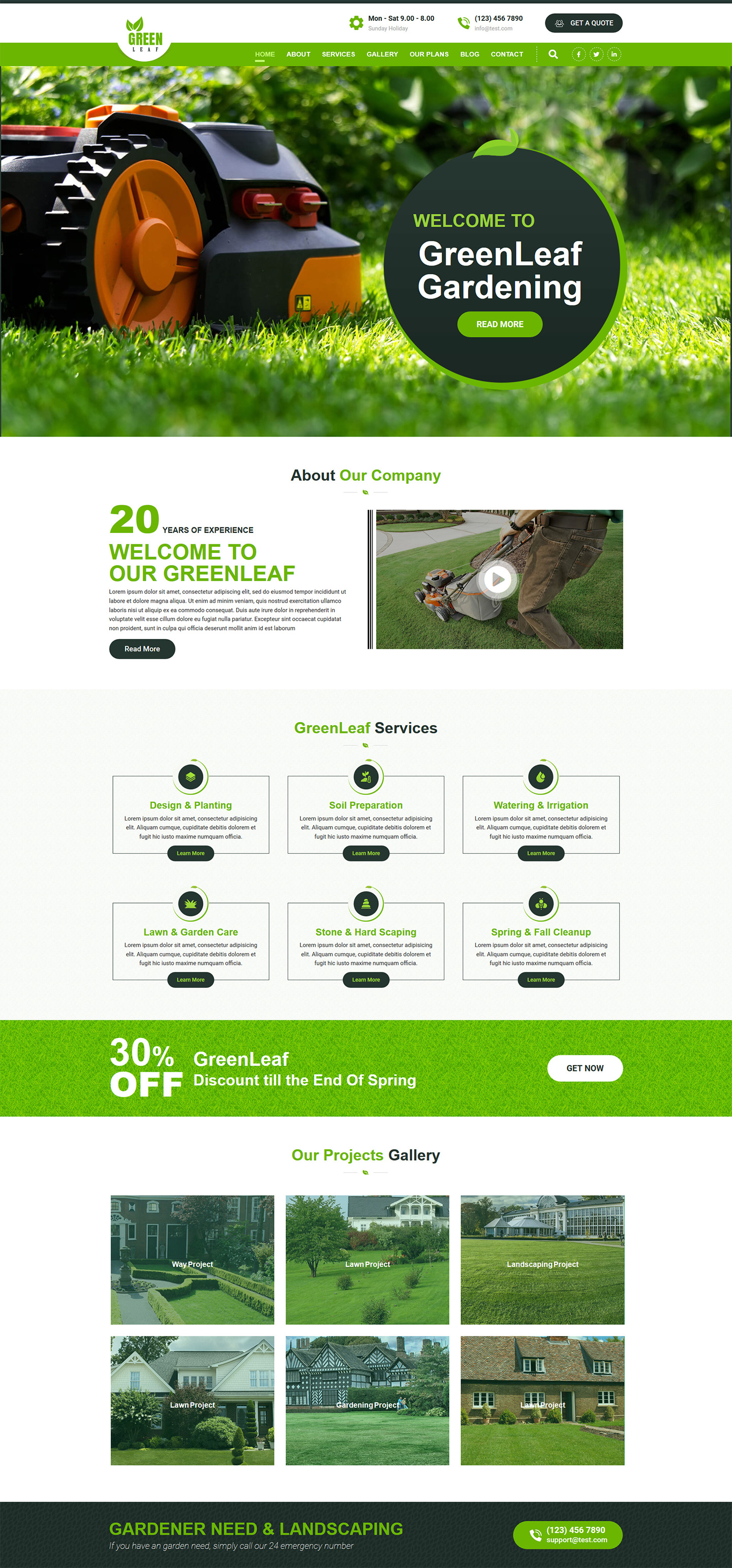 GreenLeaf Landing Page Template