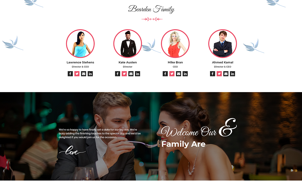 Conubial - Wedding Bootstrap psd teması Küçük Ekran Görüntüsü Bootstrap Conubial - Wedding Psd Şablon