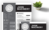 Jhon Master Premium Thème de CV Petite capture d'écran "Jhon Master" modèle de CV