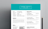 Bright Header Web Designer Premium Resume Template Small Screenshot Bright Header Web Designer Resume Template