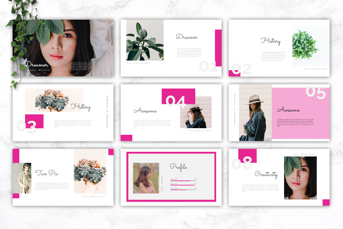 DREAMER - Creative Microsoft PPT Theme Small Screenshot DREAMER - Creative PowerPoint Template