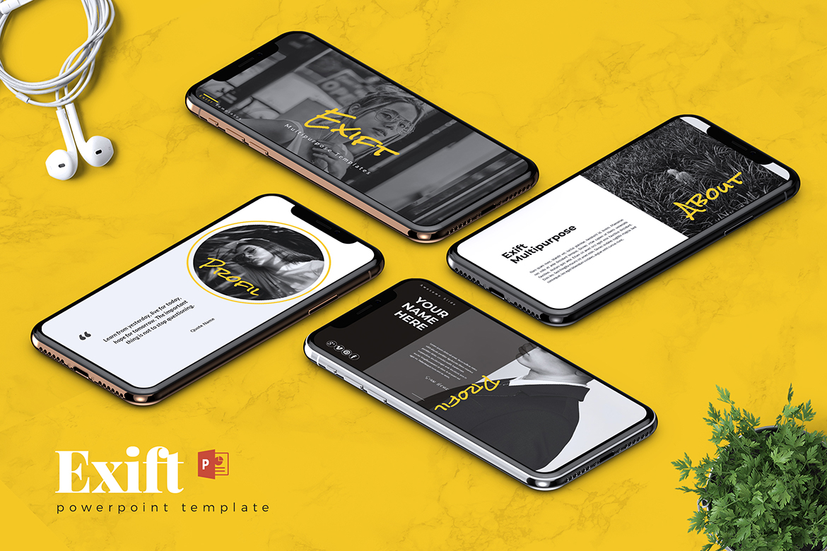 EXIFT - Creative MS PPT Theme Small Screenshot EXIFT - Creative PowerPoint Template