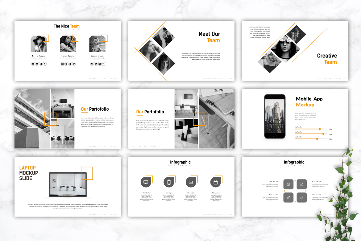 Blank - Business keynote template En liten skärmdump Blank - Business Keynote Template