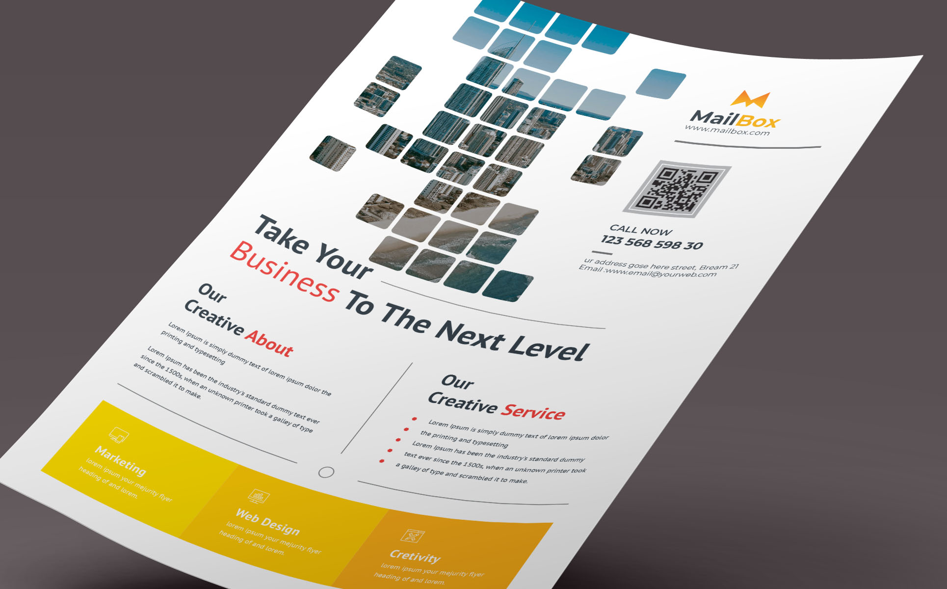 Mailbox Business Flyer Corporate Identity Template 86879